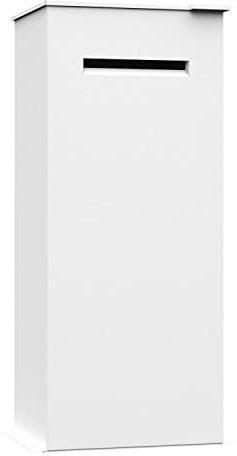 Briefkasten, Design Paketbriefkasten Knox aus Aluminium in Weiß - Bravios