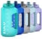 ZULU Goals Wasserflasche, 1,8 l, mit motivierender Zeitmarkierung, Strohhalm-Ausguss und Tragegriff, perfekt für Fitnessstudio, Zuhause und Sport, Aquaviva
