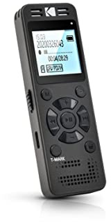 Kodak VRC350 - Enregistreur Vocal Haute Intensité, Mini Dictaphone Rechargeable avec Commande Vocale, Batterie Lithium, Lecteur MP3 et Dispositif d’Écoute
