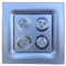 AirTech-UK Silver Bathroom Extractor Fan with 4 x 3 W LED Light Ceiling 100mm / 4 inches Exhaust Fan