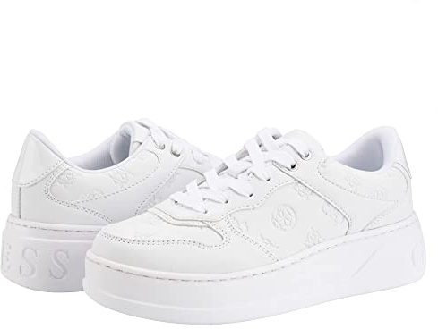 GUESS Femme Cleva Basket, Blanc, 38 EU