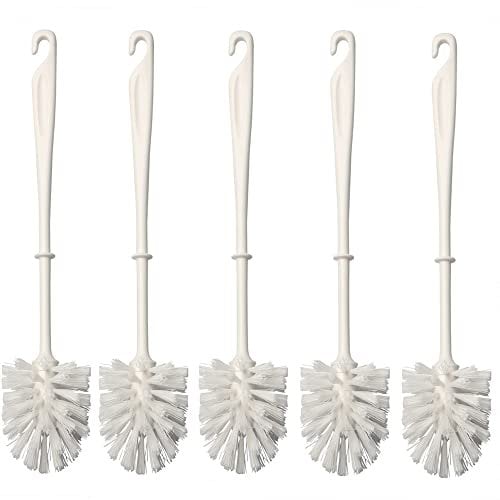 Toilettenbürste Klobürste Ersatzbürste WC Bürste für Toiletten Klosett Weiß für Garnitur Standard 36 x 8 cm (5 Stück)