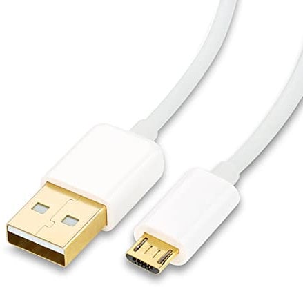 CSL-Computer Micro-USB auf USB 2.0 Kabel, A-Stecker auf Micro-B Ladekabel, 3m Länge, Datenübertragungsrate bis zu 480 Mbit/s, vergoldete Stecker, weiß