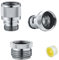ZESE Schnellverbinder für Badezimmer/Küchenspüle, Schnellverschluss, Brauseschlauch/Gartenschlauch, Wasserhahn-Adapter für Badewanne, Bad und Küche, Wasserhahn-Schlauchbefestigung, Chrom