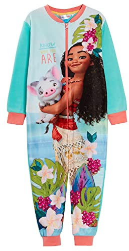 Disney Moana Tutina per ragazze in pile pigiama per bambini Moana Loungewear pigiama, Multi, 7-8 Years