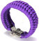 SEIWEI Pulsera de supervivencia de paracaídas, cuerda de paracaídas tejida al aire libre con hebilla ajustable de acero inoxidable para camping, paseos en barco y senderismo (rojo)