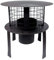 FOXY METAL FABRICATION Chimney Pot Flexible Flue Liner Pot Hanging Cowl With Bird Guard To Fit 6 Flue Liner.