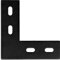 2 Pack L Shape 4mm Thick Heavy Duty Flat Straight Bracket, 120mm x 120mm x 38mm Black Mending Plates for Projects Shelves Wood Metal Works Furniture Cupboards