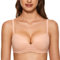 DOBREVA Women's Push Up Bra Plunge Wireless Comfortable T Shirt Padded Bras Blush Beige 36D