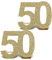 Oblique Unique® 2 Zahl 50 Aufsteller mit Glitzer für Goldene Hochzeit 50. Geburtstag Jubiläum Tisch Deko Dekoration Tischdeko Gold