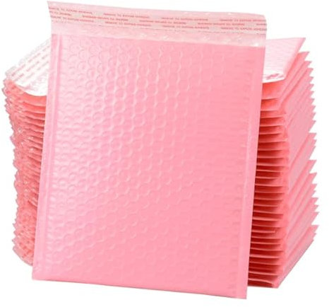 DERAYEE 30pcs Sac à Bulles en Polyéthylène Remplissage Enveloppe Étanche 18x23cm Enveloppes Bulles Matelassée pour Emballage Expédition Auto-Scellant (Rose)