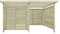 Belladoor Gerätehaus Helsinki | Gartenhaus | Wandstärke 9 mm | Kesseldruckimprägniert | BxTxH: 408 x 254 x 220 cm | Doppeltür | Inkl. PVC-Dachplatten + Anbaudach