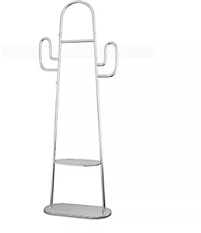 Garderobenständer, grüner Kaktus-Garderobenständer, Boden, einfach, kreativ, Bekleidungsgeschäft, Präsentationsständer, Zimmer, Schlafzimmer, hängende Kleidung (Farbe: Silber)