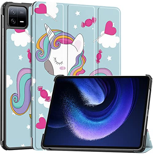 XITODA Coque pour Xiaomi Pad 6/Xiaomi Pad 6 Pro 2023, Smart Cover en Cuir Protection avec Fonction Stand pour Xiaomi Pad 6/6 Pro 11 Pouces Tablette, Licorne