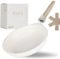 DIVORY Pfanne 24cm I Abnehmbarer Griff, Induktion, beschichtet, Aluminium – Bratpfanne mittel + Pfannenschoner - Induktionspfanne