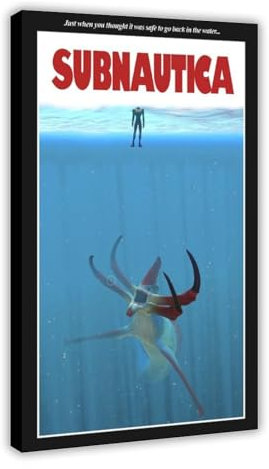 AAVEDA Game Subnautica 2 Leinwandposter Schlafzimmer Dekor Sport Landschaft Büro Zimmer Dekor Geschenk Rahmenstil 30 x 45 cm