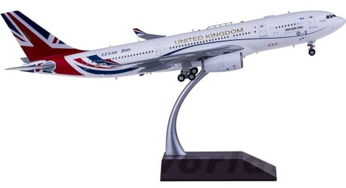 FMOCHANGMDP Modellino Aereo, RAF Airbus A330-200 MRTT Voyager Lega Modello Scala 1/200, Giocattoli e Regali per Adulti, 11.6 x 11.9Inchs