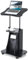 SFAREST Height Adjustable Laptop Table, Mobile Sit Stand Overbed Table with Wheels & Storage Cabinet, Home Office Rolling Portable Study Workstation (55 x 40 x 68-114cm,Black)