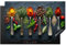 KitchenYeah© Herdabdeckplatte Einteilig 80.2x52.2 cm Küche Ceranfeld Abdeckplatte Cerankochfeld Abdeckung Induktionskochfeld Schutzmatte Gewürze - Löffel - Beton - Pfeffer - Gewürze