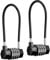 ORIA 4 Digit Combination Padlock, Long Shackle Padlocks with 5mm Width Steel Cable, High Security Lock, Resettable Combination Lock for Garage, School, Shed, Fence, Warehouse, Gym (2 Pack, Black)