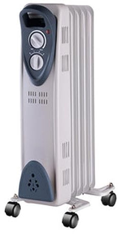 Radiador de aceite 5 elementos, 1000W, ideal para calefacción de espacios reducidos y climatización eficiente en invierno.