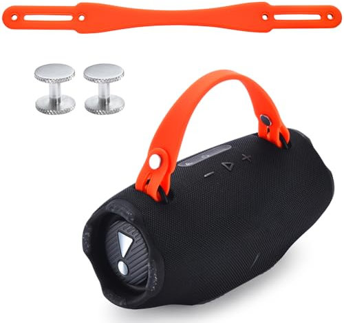 Fiorky Silicone Removable Speaker Handle Strap for JBL Xtreme 4/3/2 Portable BT Speaker, Detachable Speaker Grip Tape with 2 Pair Screws Anti-slip Handle Strap Accessories for JBL Xtreme 4