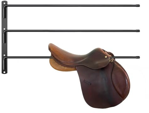 JINGLING Pferdedeckenhalter, Pferdesattelunterlage,Aufbewahrung von Pferdegeschirr | Um 180 Grad ausschwenkbare Schabrackenhalter-Befestigung, Pferdedecken-Stallzubehör-Halter für Sattel