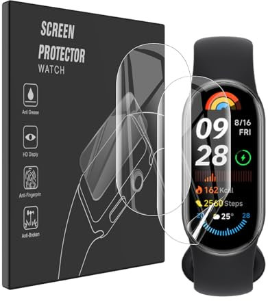 WFTE [Lot de 2 Protecteur D'écran Compatible pour Xiaomi Smart Band 9/Smart Band 10, Film TPU Flexible,HD Ultra Transparent Films de Protection D'écran avec Haute Transparence -Non Verre Trempé