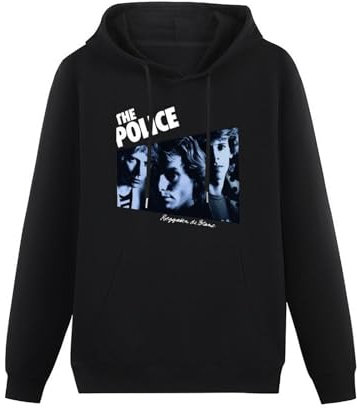The Police Regatta Sting De Blanc Synchronicity Bamen'S Men's Hoodies Graphic Printed Black Pullover Sweatshirts XXL