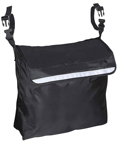 Healvian Rollstuhl Tasche mit Großem Fassungsvermögen Hinter Sitz | Robustem Polyester und Mehreren Innentaschen Schnell Anbringbar und Stilvoll für Rollstühle und Elektrorollstühle