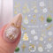 Nagelsticker Weihnachten, Weihnachten Nagelsticker Selbstklebend 5D Schneeflocke Christmas Nail Art Stickers Winter Nagelaufkleber NagelDesign Nagelsticker Winter DIY Maniküre Dekoration(4Blatt)