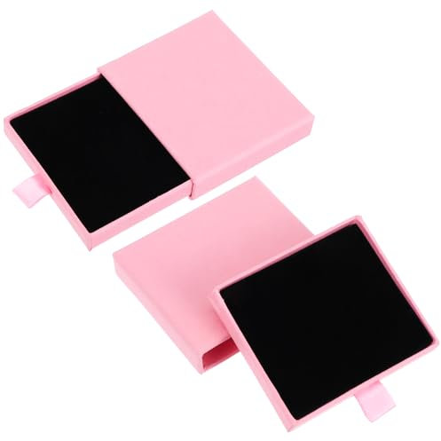 2 Stück Schmuck Geschenkbox,Kleine Schmuckschachtel,Thick Papier Schmuckschatulle,Ausziehbare Geschenkbox Klein,Schmuckaufbewahrung für Armbänder, Halsketten, Ohrringe, Ringe, Schmuckgeschenke