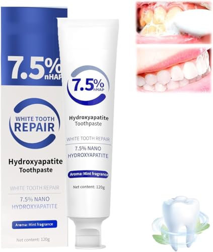 Hydroxyapatite Toothpaste,Hydroxyapatite Enamel Care Toothpastes,Fluoride-Free Formula with Gentle Mint,Deep Cleaning Oral Care Toothpaste,Enamel Protection & Whitening for Sensitive Teeth (1)