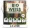 derendo BIO Wandfarbe weiß hohe Deckkraft 2.5l | ohne Konservierungsmittel & Weichmachern | Innenfarbe Farbe ausbessern Allergikerfreundlich, Umweltfreundlich & Geruchsarm (2,5 Liters)