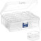 AUAUY Bead Organizer Box, 15Pcs Clear Plastic Storage Containers, Craft Storage Containers with Hinged Lid, Diamond Painting Accessories Storage, Small Organizer Box for Beads, Button, Seeds, Jewelry