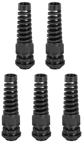 sourcing map 5 Pcs NPT1/2 Cable Glands Adjustable 6-12mm PA66 Nylon IP68 Waterproof Connectors with Dual Seals Anti-Corrosion for Industrial/Outdoor Electrical Systems