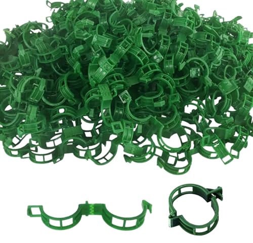ClcIosis 300 Stück Pflanzenklammern Klein Pflanzenclips für Kletterpflanzen Tomatenclips, Blumen Klammern für Gemüse Tomate Befestigung