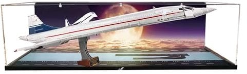 Acryl-Vitrine für Lego 10318 Concorde Bauset, transparente Vitrine, staubdichte Vitrine, kompatibel mit Lego 10318 (nur Vitrine)