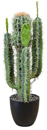 Generico Barrel Cactus Artificiale Verde in Vaso 71 cm – Pianta Decorativa per Interni ed Esterni, Senza Manutenzione
