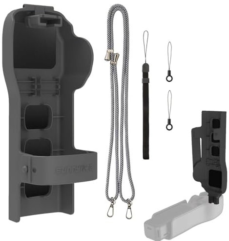 TREABEAR Case für DJI Osmo Pocket 3 Schwarz, Zubehör für DJI Osmo Pocket, Tragbar Schutzhülle für DJI Osmo Pocket 3 Kommt mit Lanyard, Handschlaufe, Lanyard-Schnalle