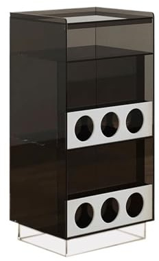 LJHFG63KUYT Rangement Meuble de rangement léger et luxueux for CD avec porte, buffet créatif en acrylique, magazine Titulaire
