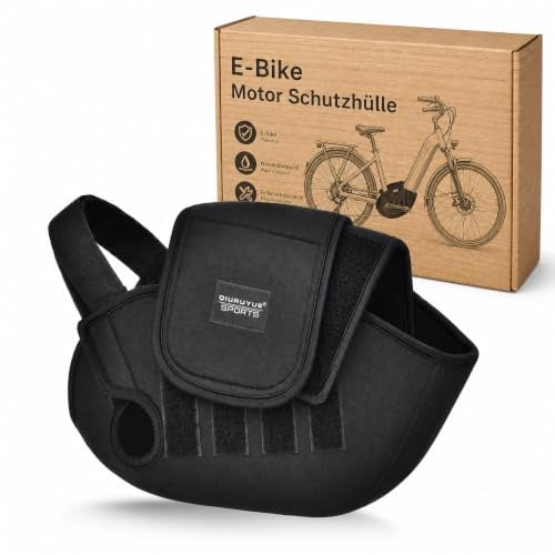 E-Bike Motor Schutzhülle -Passend für Bosch, Shimano, Brose, Yamaha | [Für alle Mittelmotoren]- Fahrrad Transportschutz bei Regen, Spritzwasser & Schmutz -Neopren Fahrradschutz