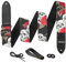 Amumu Skull Gitarrengurt Denim für Akustikgitarre E-Gitarre und Bassgitarre mit Gurtblöcken und Kopfplattengurt, Totenkopf Rose, One size