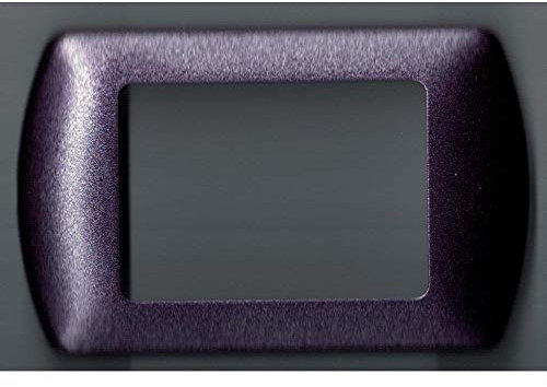 OISE ART STORE Trade Shop - Placchette Placche in ABS Compatibili per Master Modo Colorra Placca Copriprese Viola Metallizzato -4 Fori -