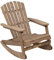 Woodside Rocking Adirondack Chair Outdoor Wooden Garden Patio Furniture