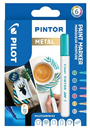 PILOT Pintor - Pennarello a punta fine Fine Colori metallici assortiti.