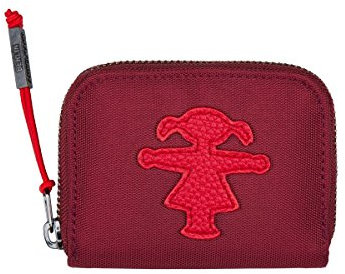 AMPELMANN Kleine Schatzmeisterin | Geldbörse klein Bordeaux | 10 x 8 x 2 cm, 100% Polyester mit Ampelfrau