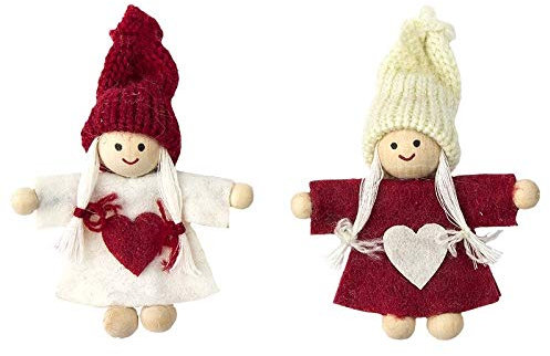 Ideen mit Herz Niedliche Winter-Püppchen, Weihnachts-Deko, aus Filz und Strick, Winter-Kinder (Resi, 2)