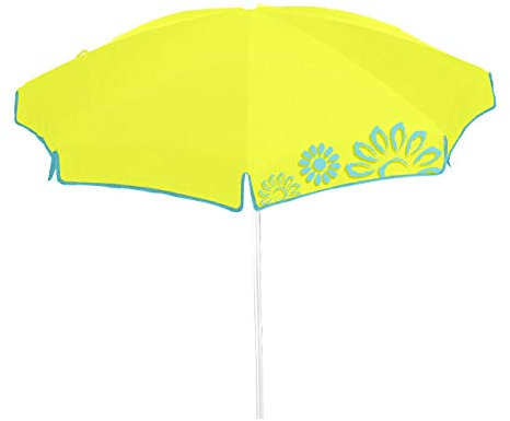 Zemup - Sombrilla de Playa para jóvenes, Unisex, Color Amarillo y Azul, Talla única