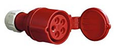 Fiche Femelle P17 415V - 3P+N+T - 32A - IP44